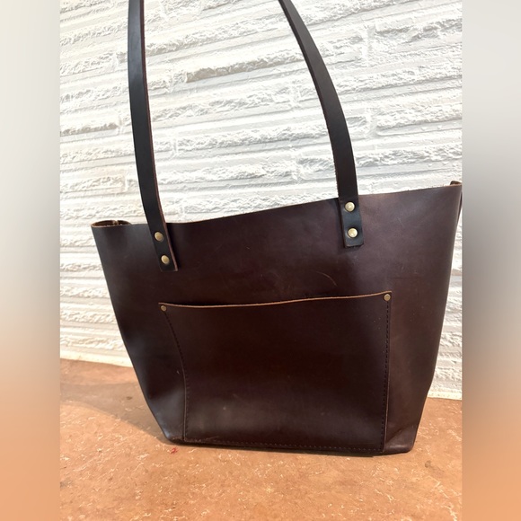 Portland Leather Handbags - Portland Leather large tote bag in grizzly brown